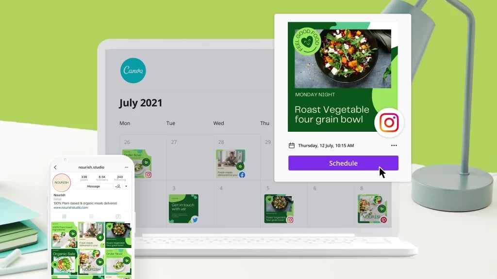 Canva - calendario de contenidos redes sociales