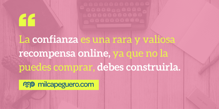 la confianza se construye, tener un blog