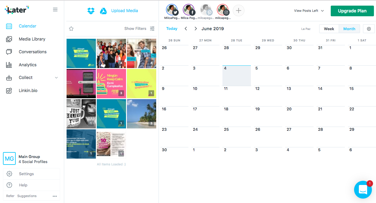 Later | 5 Herramientas para crear el calendario de contenido de tus redes sociales